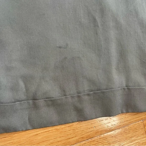 LOFT Women's Size 12 Olive Green Button-Up Romper with Cuffed Shorts + Tie Waist - Picture 15 of 16